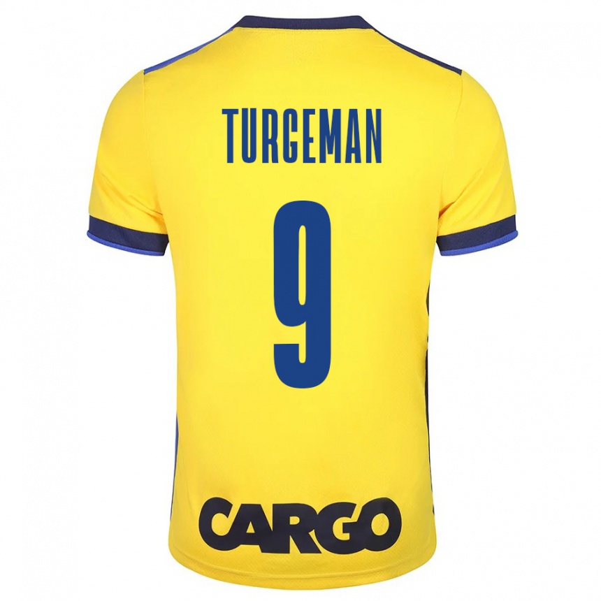 Men Football Dor Turgeman #9 Yellow Home Jersey 2023/24 T-Shirt