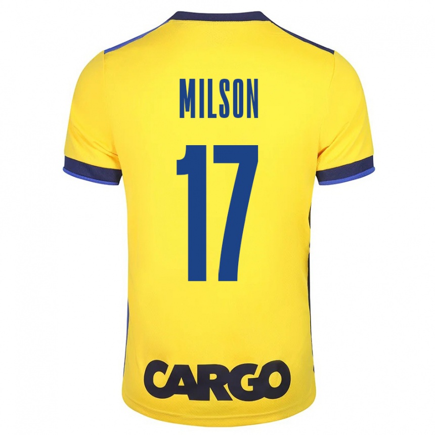 Men Football Milson #17 Yellow Home Jersey 2023/24 T-Shirt