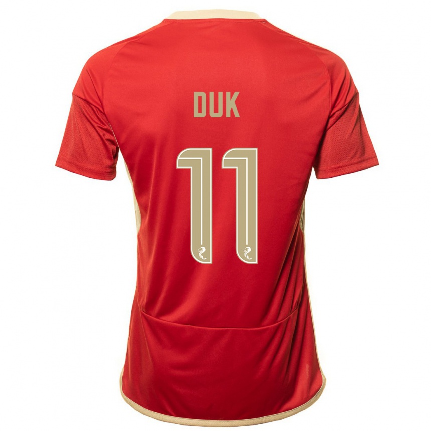 Men Football Duk #11 Red Home Jersey 2023/24 T-Shirt