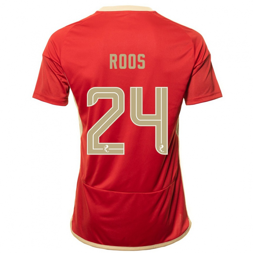 Men Football Kelle Roos #24 Red Home Jersey 2023/24 T-Shirt