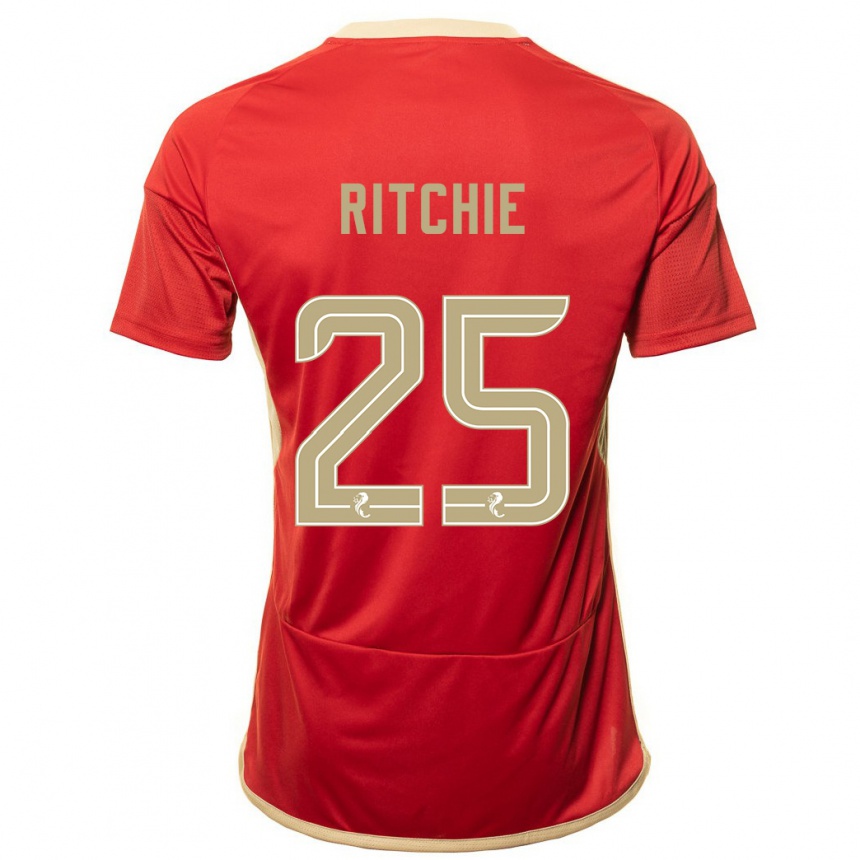 Men Football Tom Ritchie #25 Red Home Jersey 2023/24 T-Shirt