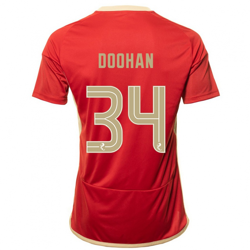 Men Football Ross Doohan #34 Red Home Jersey 2023/24 T-Shirt