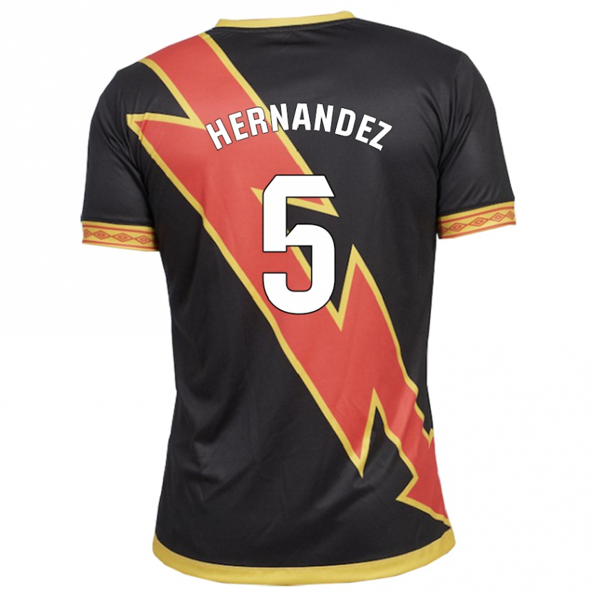 Men Football Aridane Hernández #5 Black Away Jersey 2023/24 T-Shirt