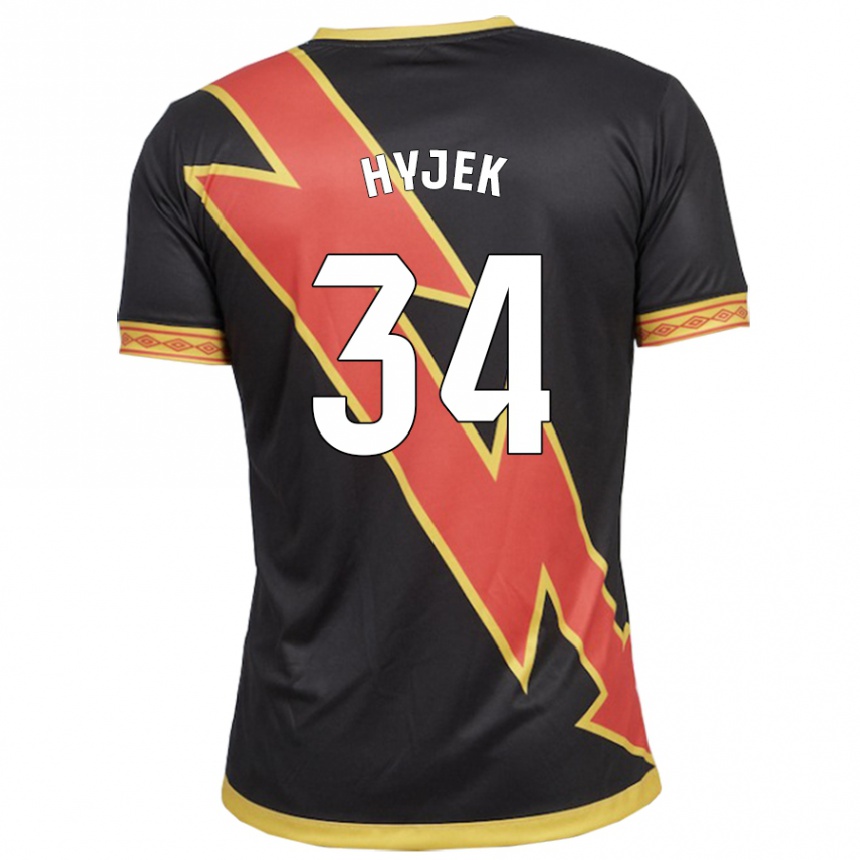 Men Football David Hyjek #34 Black Away Jersey 2023/24 T-Shirt