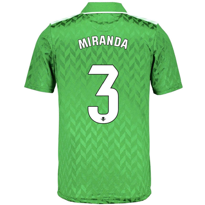 Men Football Juan Miranda #3 Green Away Jersey 2023/24 T-Shirt