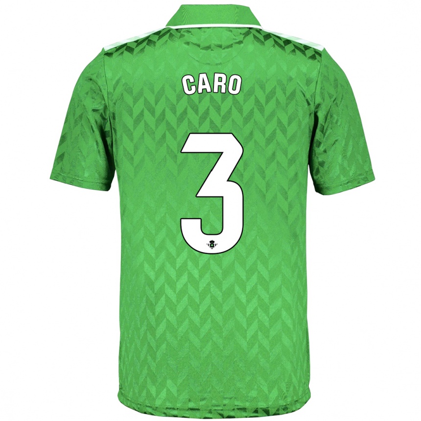 Men Football Andrés Caro #3 Green Away Jersey 2023/24 T-Shirt