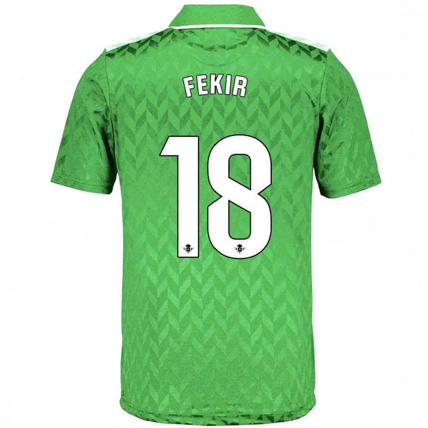 Men Football Yassin Fekir #18 Green Away Jersey 2023/24 T-Shirt