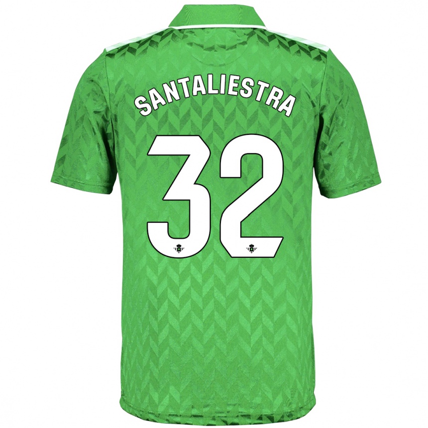 Men Football Carla Santaliestra #32 Green Away Jersey 2023/24 T-Shirt