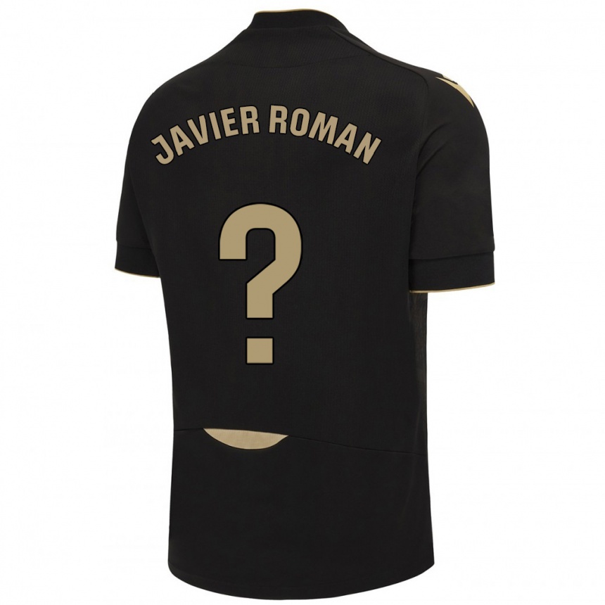 Men Football José Javier Román #0 Black Away Jersey 2023/24 T-Shirt