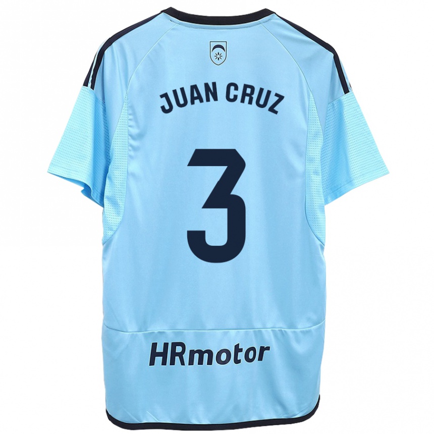 Men Football Juan Cruz #3 Blue Away Jersey 2023/24 T-Shirt