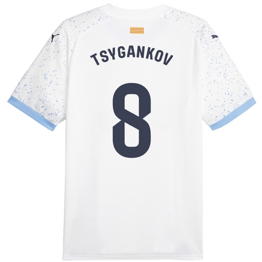 Men Football Viktor Tsygankov #8 White Away Jersey 2023/24 T-Shirt