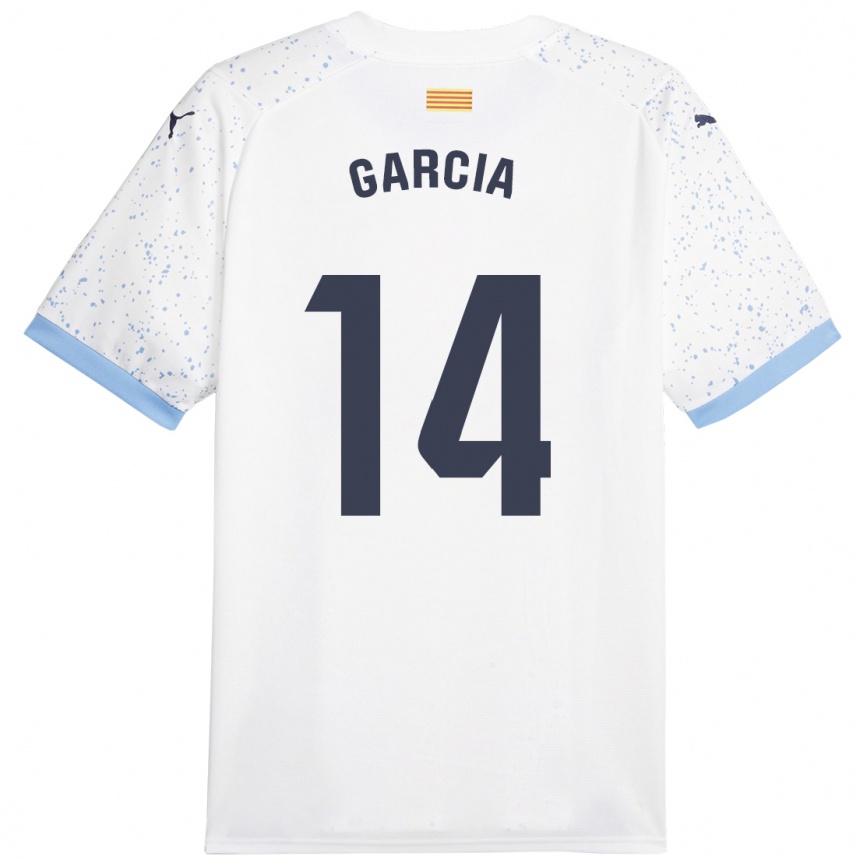 Men Football Aleix García #14 White Away Jersey 2023/24 T-Shirt