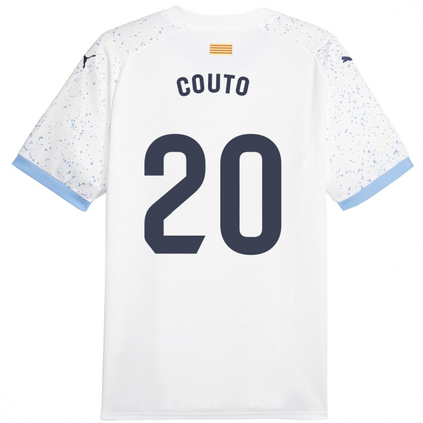 Men Football Yan Couto #20 White Away Jersey 2023/24 T-Shirt