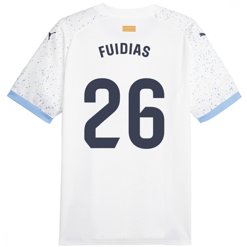 Men Football Toni Fuidias #26 White Away Jersey 2023/24 T-Shirt