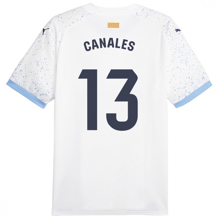 Men Football Juanvi Canales #13 White Away Jersey 2023/24 T-Shirt