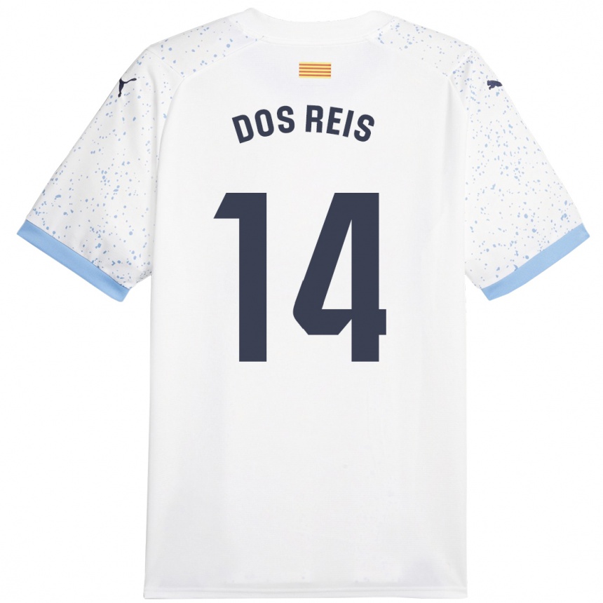 Men Football Leo Dos Reis #14 White Away Jersey 2023/24 T-Shirt