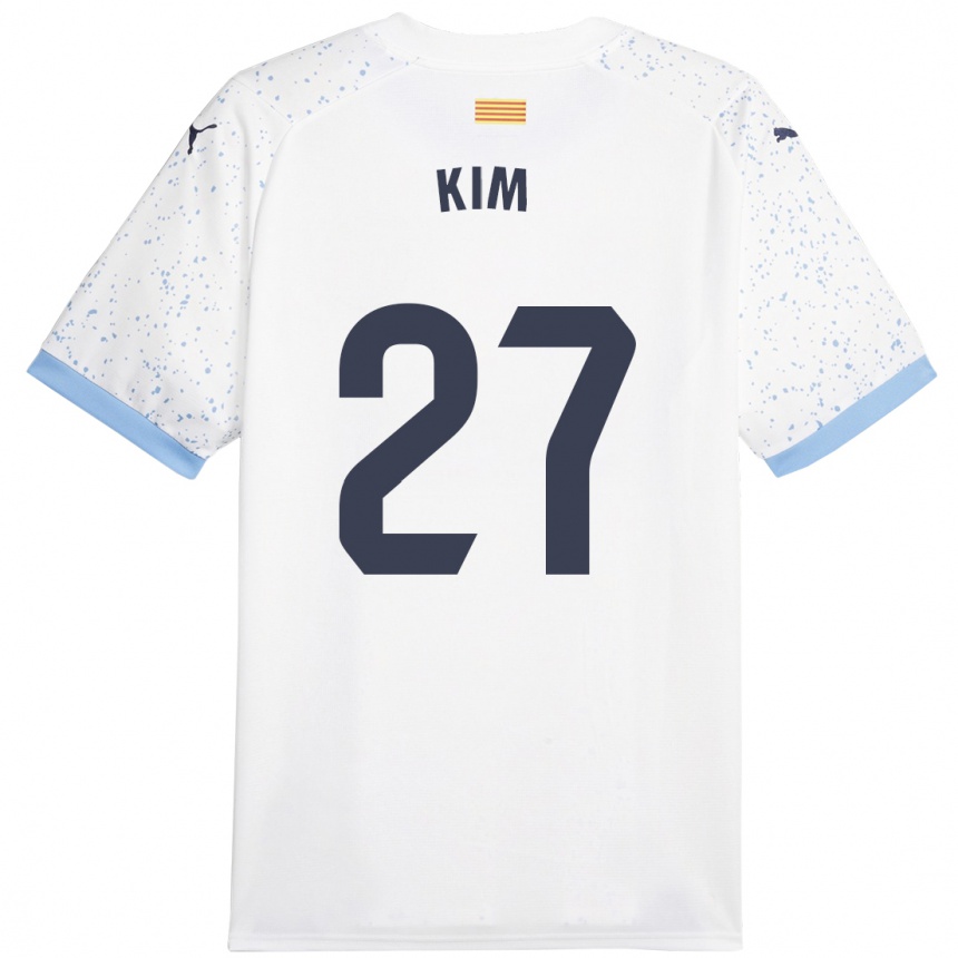 Men Football Min-Su Kim #27 White Away Jersey 2023/24 T-Shirt