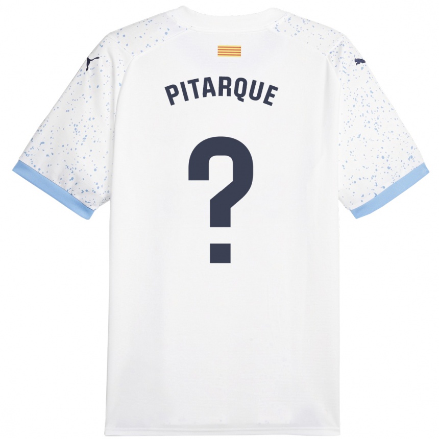 Men Football Víctor Pitarque #0 White Away Jersey 2023/24 T-Shirt