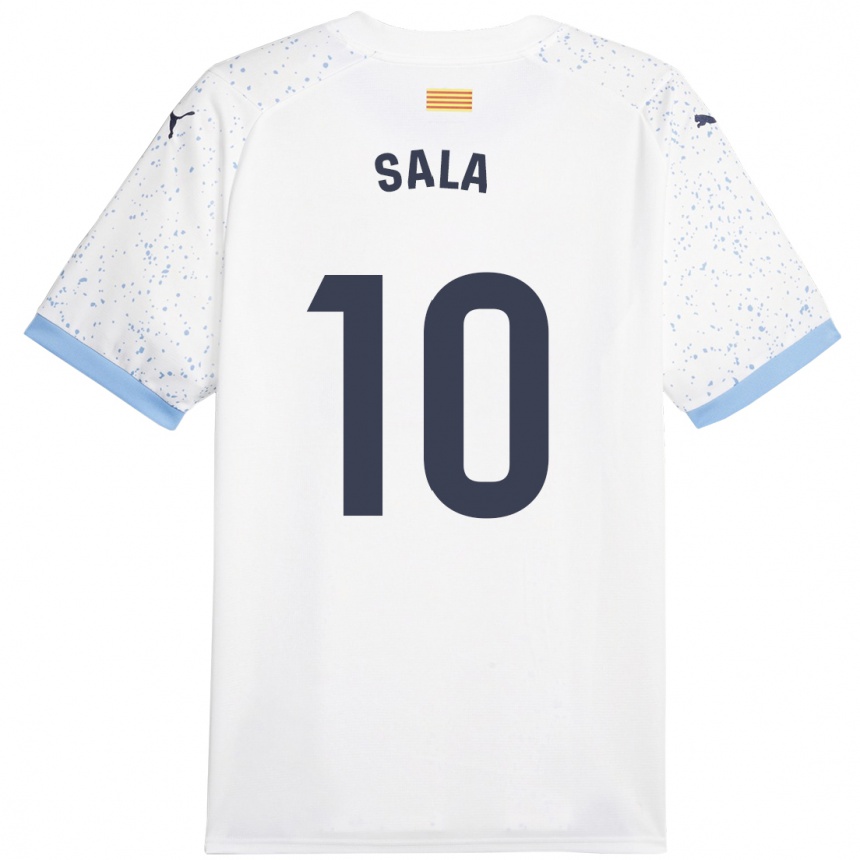 Men Football Georgina Sala #10 White Away Jersey 2023/24 T-Shirt