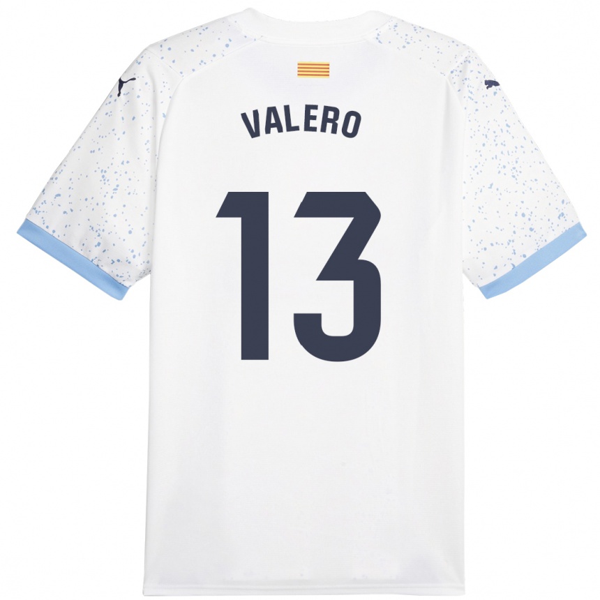 Men Football Eliana Valero #13 White Away Jersey 2023/24 T-Shirt