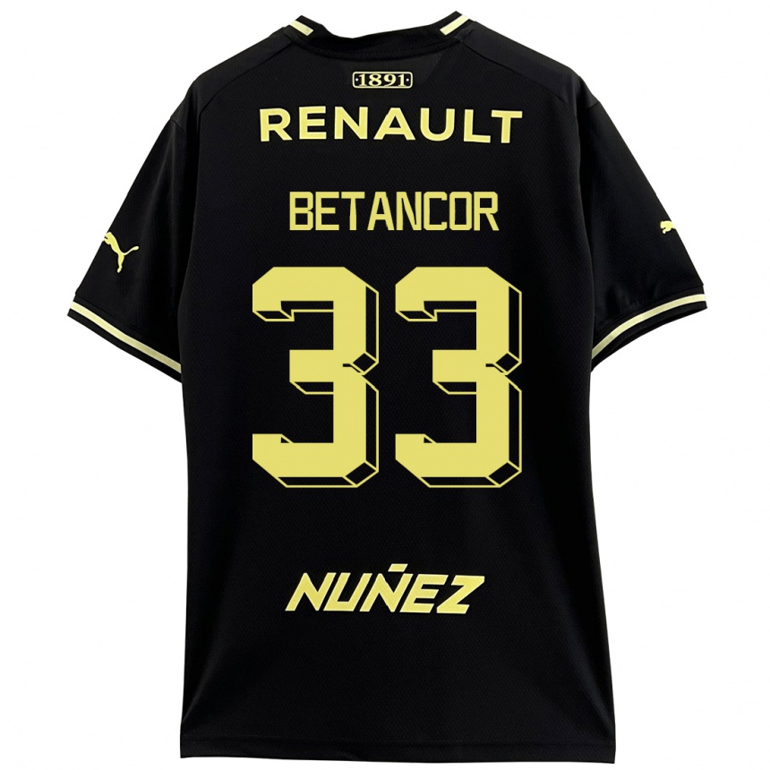 Men Football Bruno Betancor #33 Black Away Jersey 2023/24 T-Shirt