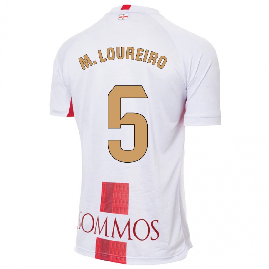 Men Football Miguel Loureiro #5 White Away Jersey 2023/24 T-Shirt