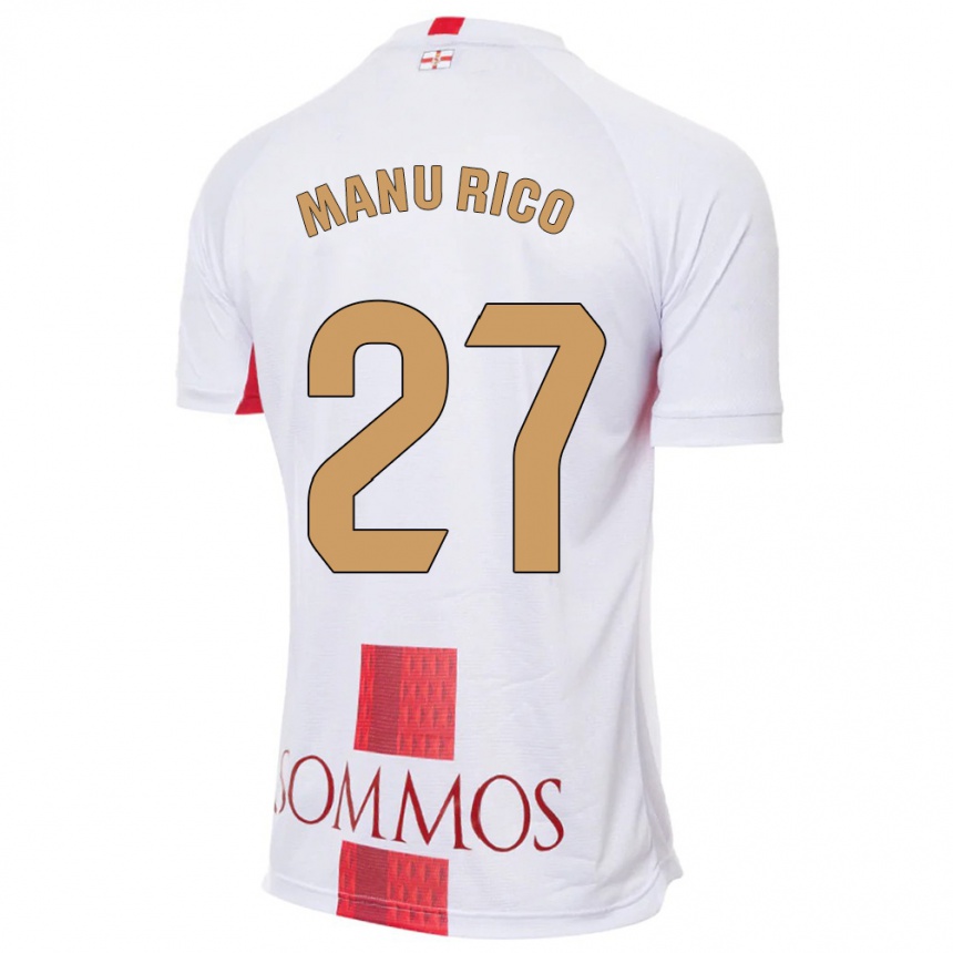 Men Football Manu Rico #27 White Away Jersey 2023/24 T-Shirt