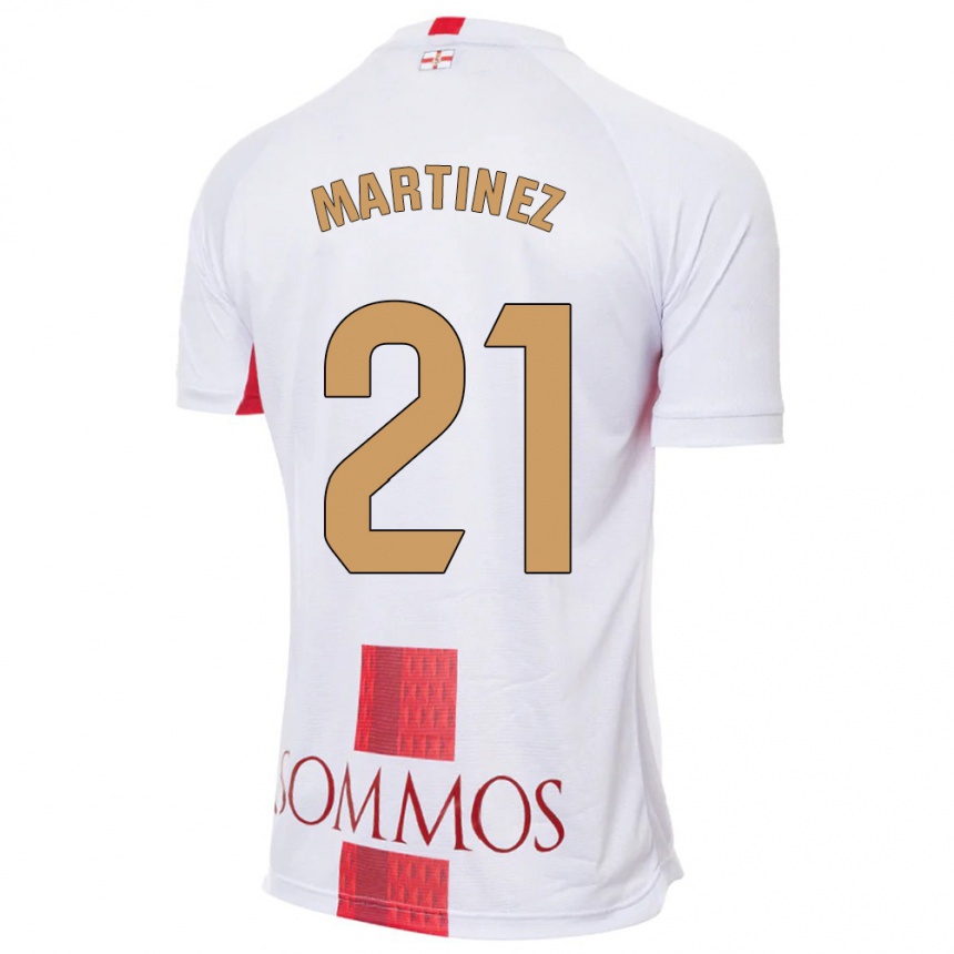 Men Football Alejandra Martínez #21 White Away Jersey 2023/24 T-Shirt