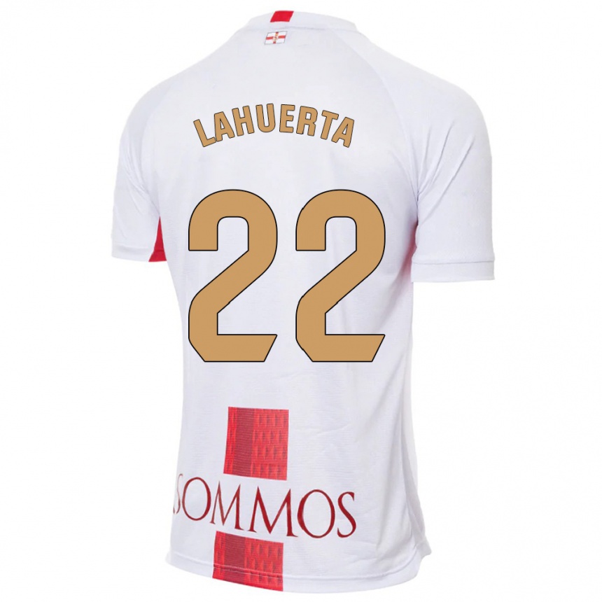 Men Football Gema Lahuerta #22 White Away Jersey 2023/24 T-Shirt