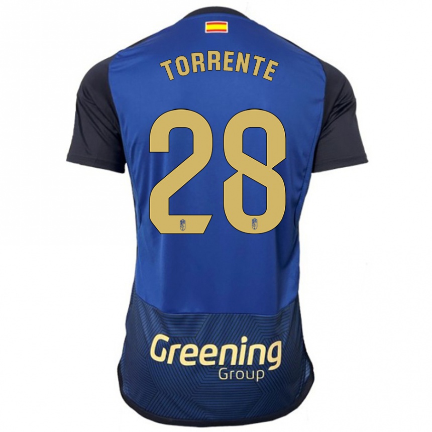 Men Football Raúl Torrente #28 Navy Away Jersey 2023/24 T-Shirt