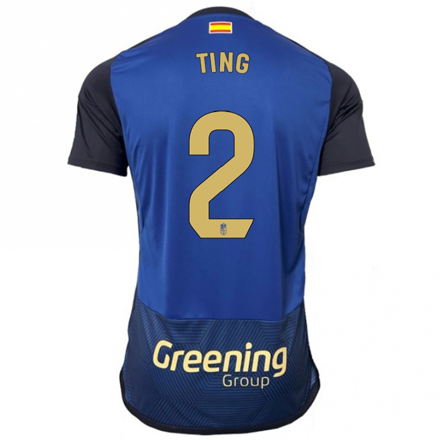 Men Football Xie Ting #2 Navy Away Jersey 2023/24 T-Shirt