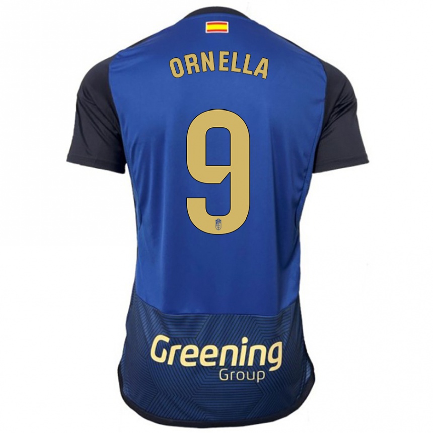 Men Football Ornella María Vignola Cabot #9 Navy Away Jersey 2023/24 T-Shirt