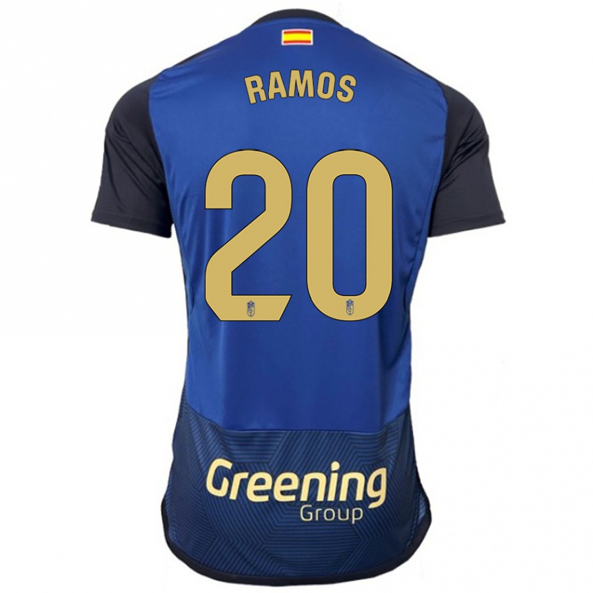 Men Football Lucía Ramos #20 Navy Away Jersey 2023/24 T-Shirt