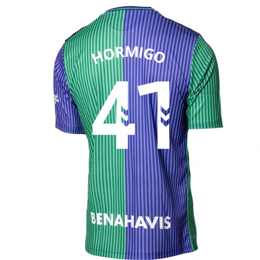 Men Football Cintia Hormigo #41 Green Blue Away Jersey 2023/24 T-Shirt