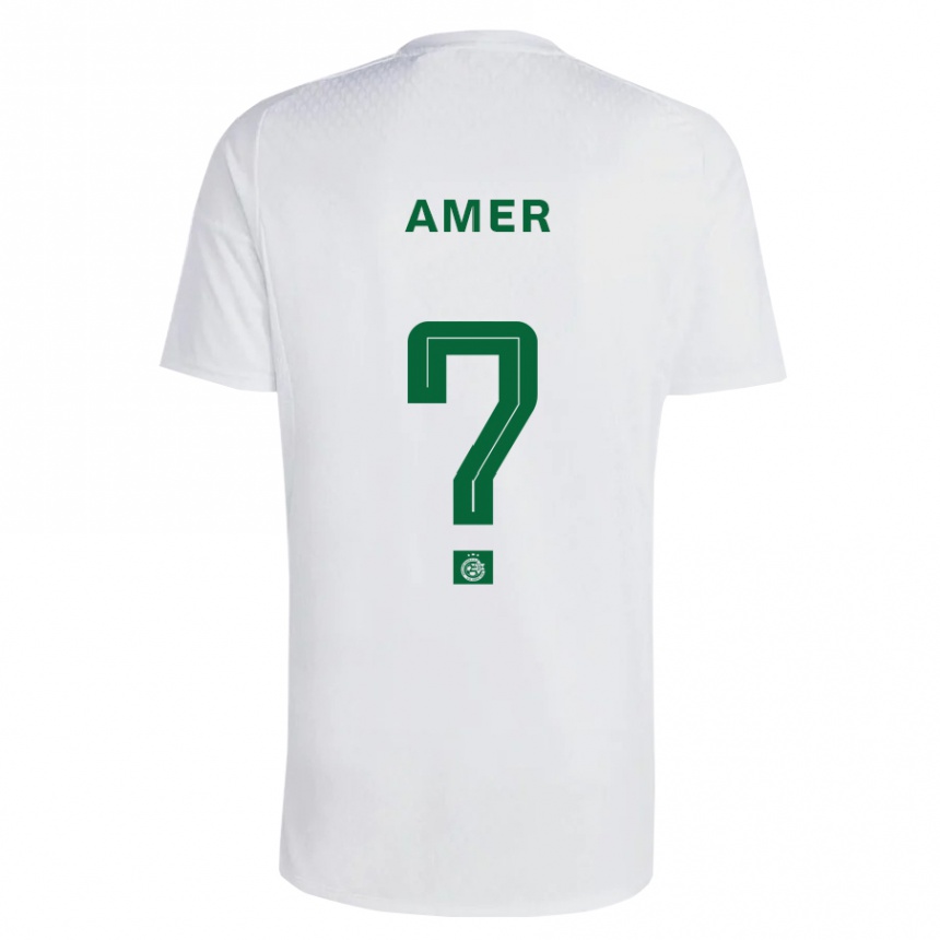 Men Football Mohamad Amer #0 Green Blue Away Jersey 2023/24 T-Shirt
