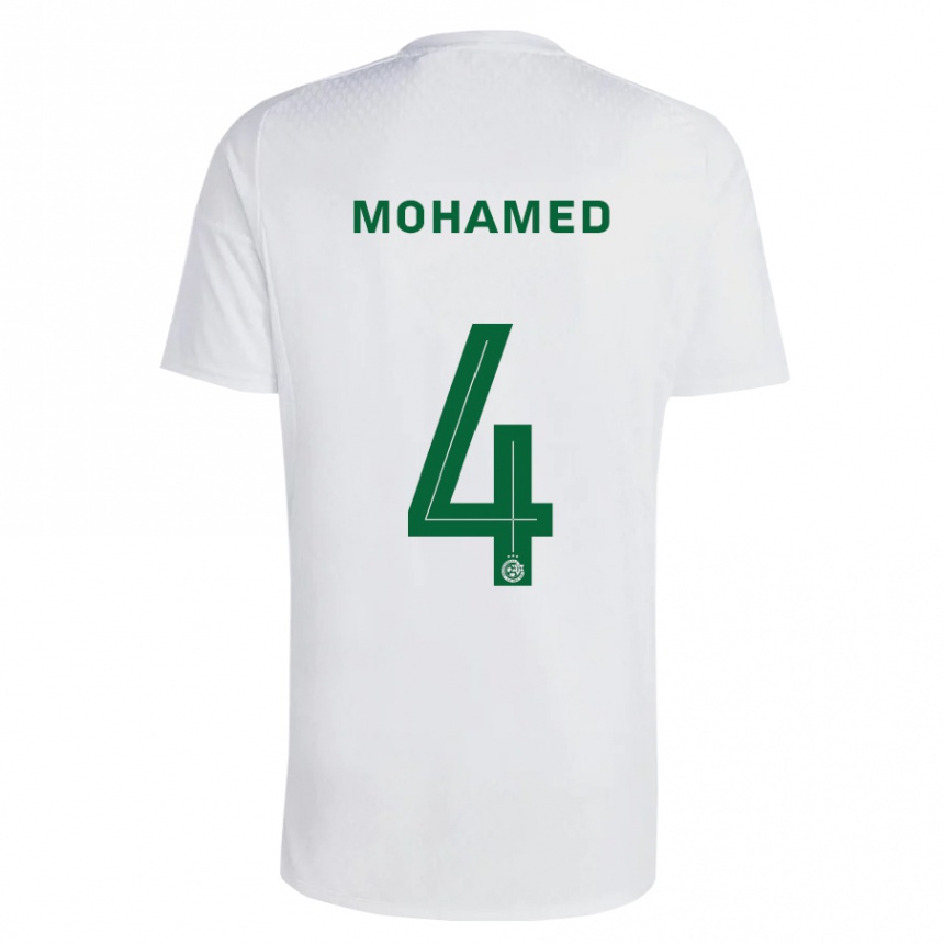 Men Football Ali Mohamed #4 Green Blue Away Jersey 2023/24 T-Shirt