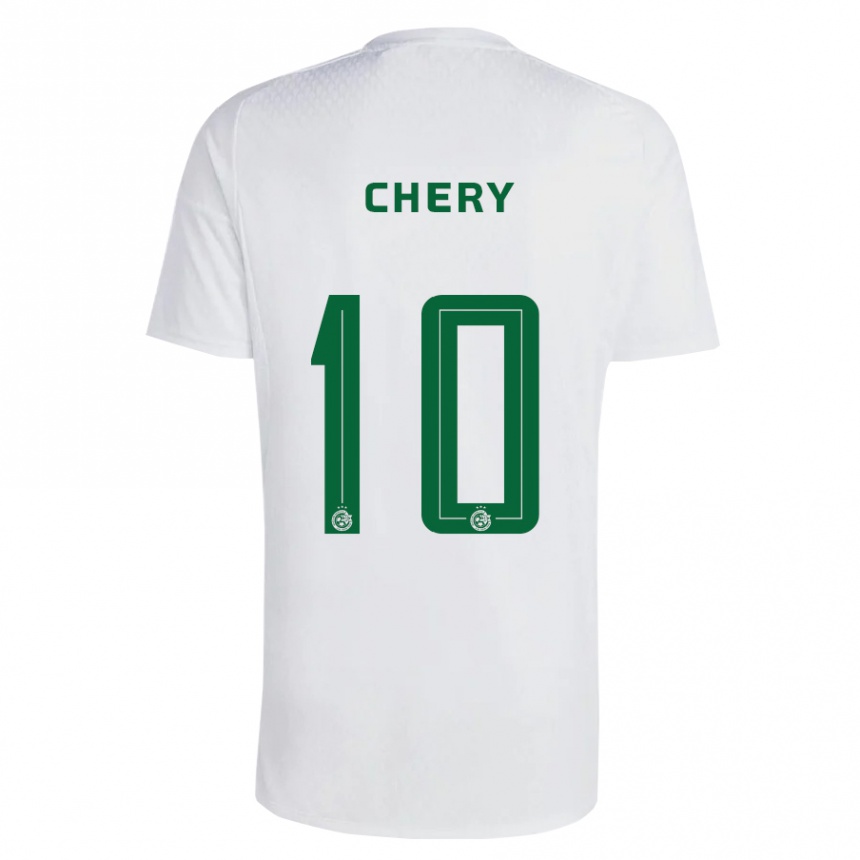 Men Football Tjaronn Chery #10 Green Blue Away Jersey 2023/24 T-Shirt