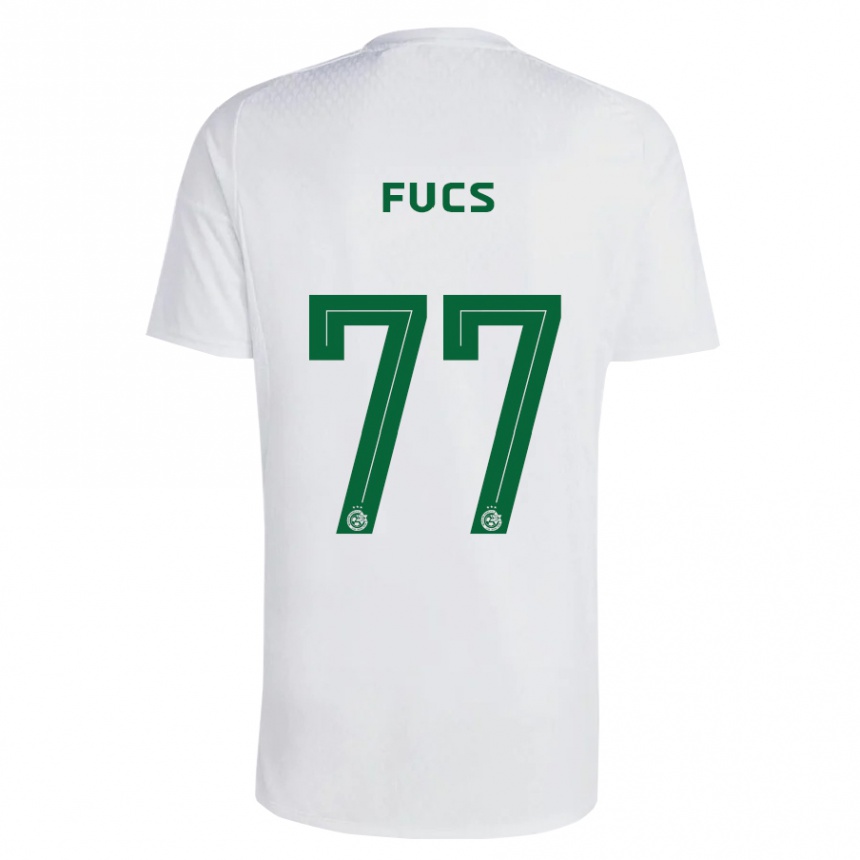 Men Football Roee Fucs #77 Green Blue Away Jersey 2023/24 T-Shirt