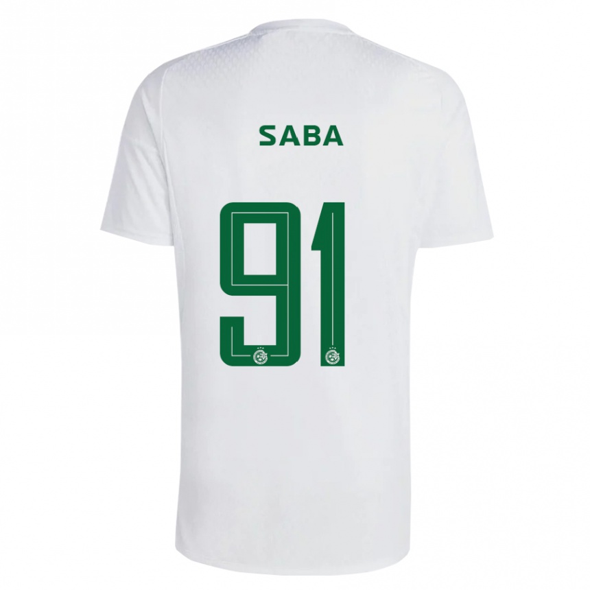 Men Football Dia Saba #91 Green Blue Away Jersey 2023/24 T-Shirt