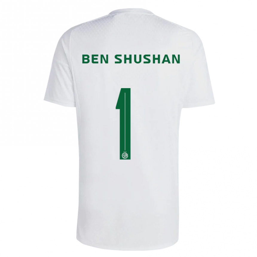 Men Football Ori Ben Shushan #1 Green Blue Away Jersey 2023/24 T-Shirt