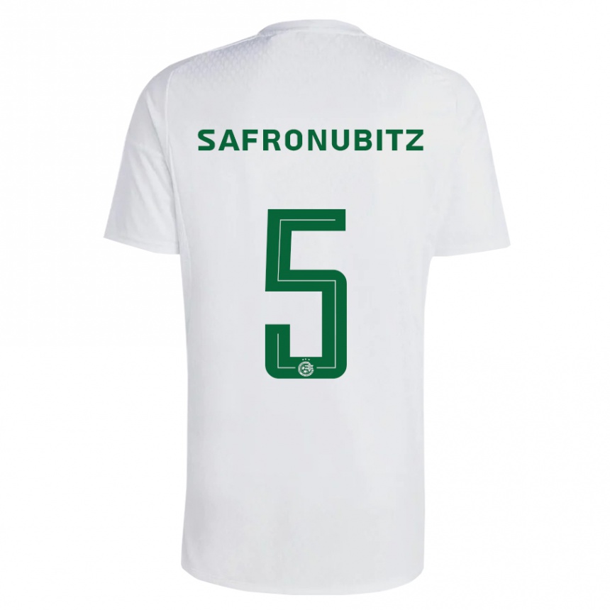 Men Football Dan Safronubitz #5 Green Blue Away Jersey 2023/24 T-Shirt