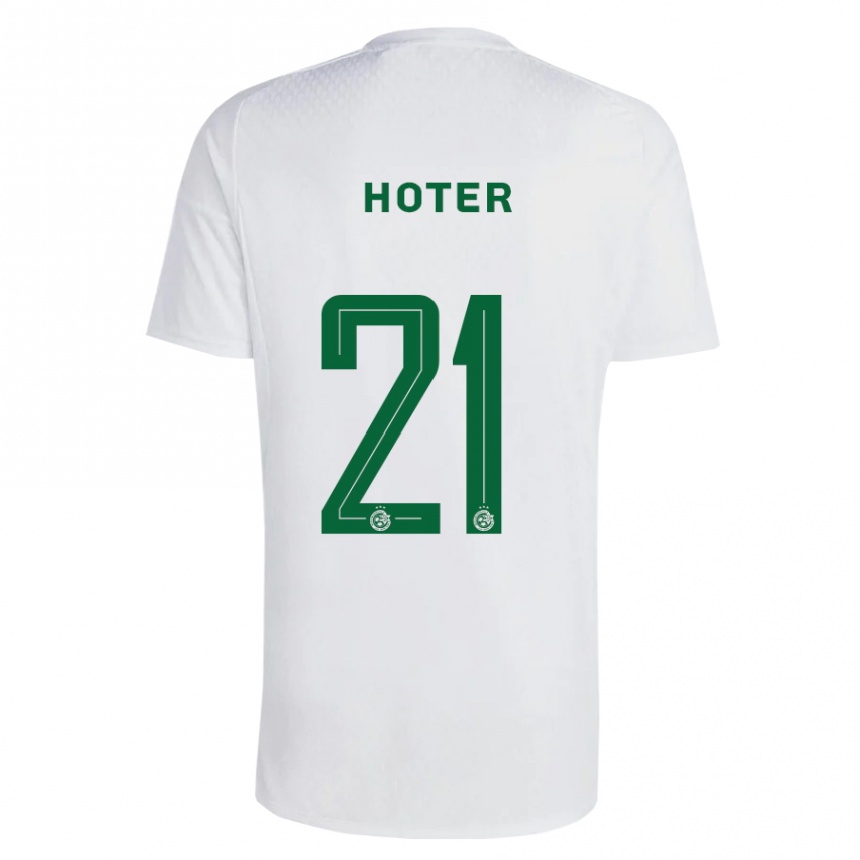 Men Football Tavor Hoter #21 Green Blue Away Jersey 2023/24 T-Shirt