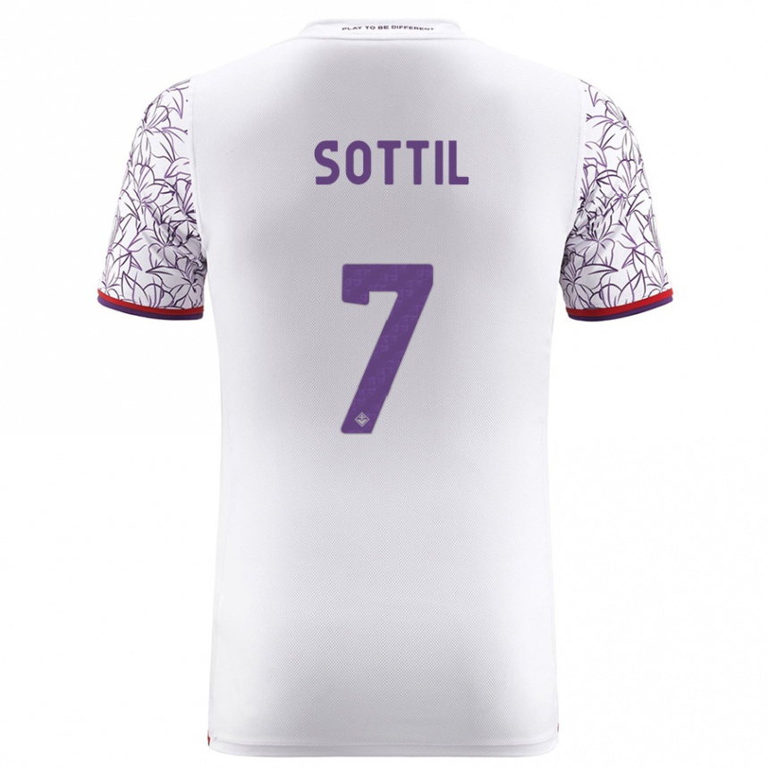 Men Football Riccardo Sottil #7 White Away Jersey 2023/24 T-Shirt