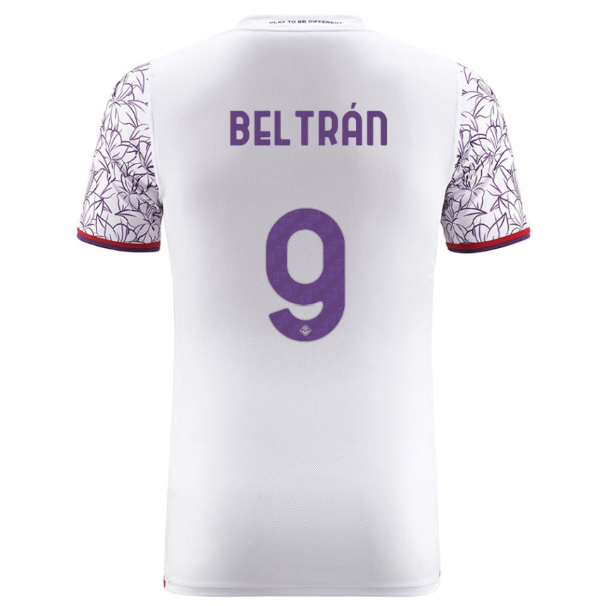 Men Football Lucas Beltrán #9 White Away Jersey 2023/24 T-Shirt