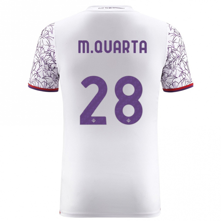 Men Football Lucas Martínez Quarta #28 White Away Jersey 2023/24 T-Shirt