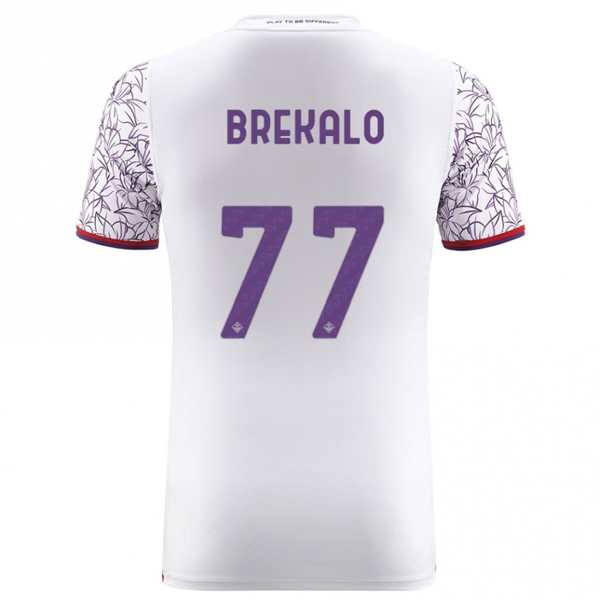 Men Football Josip Brekalo #77 White Away Jersey 2023/24 T-Shirt