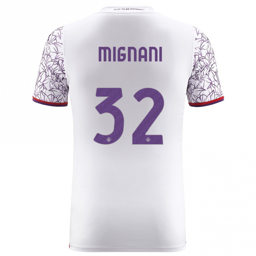 Men Football Carlo Mignani #32 White Away Jersey 2023/24 T-Shirt