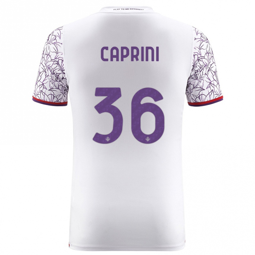 Men Football Maat Daniel Caprini #36 White Away Jersey 2023/24 T-Shirt