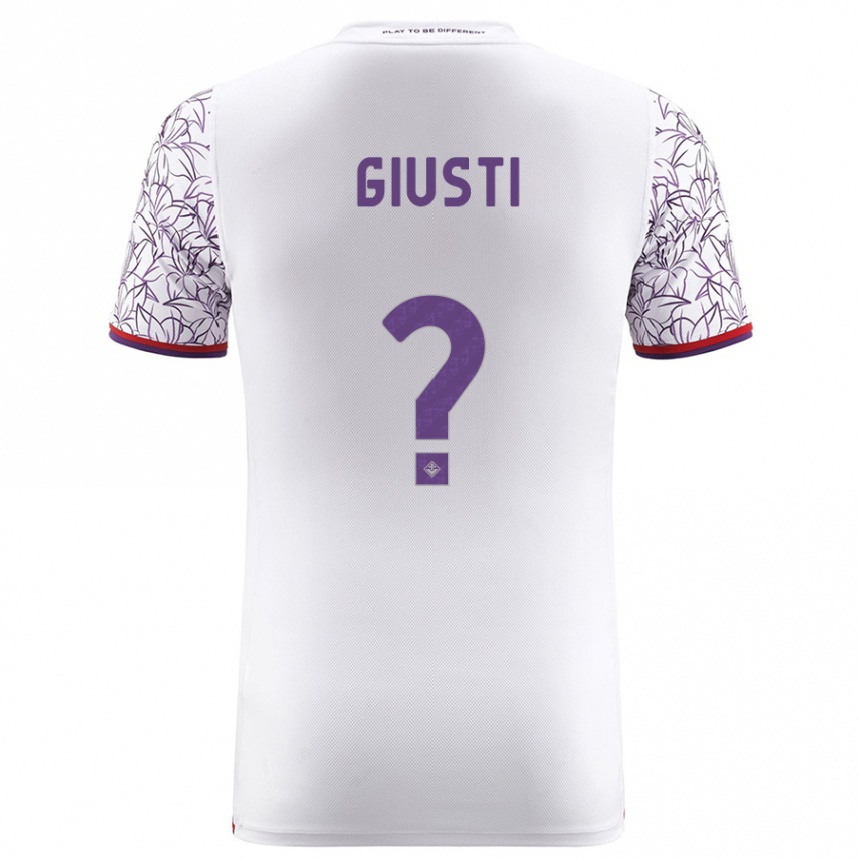 Men Football Edoardo Giusti #0 White Away Jersey 2023/24 T-Shirt