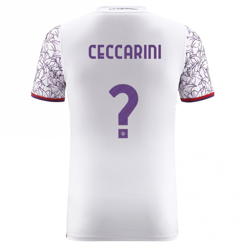 Men Football Mattia Ceccarini #0 White Away Jersey 2023/24 T-Shirt